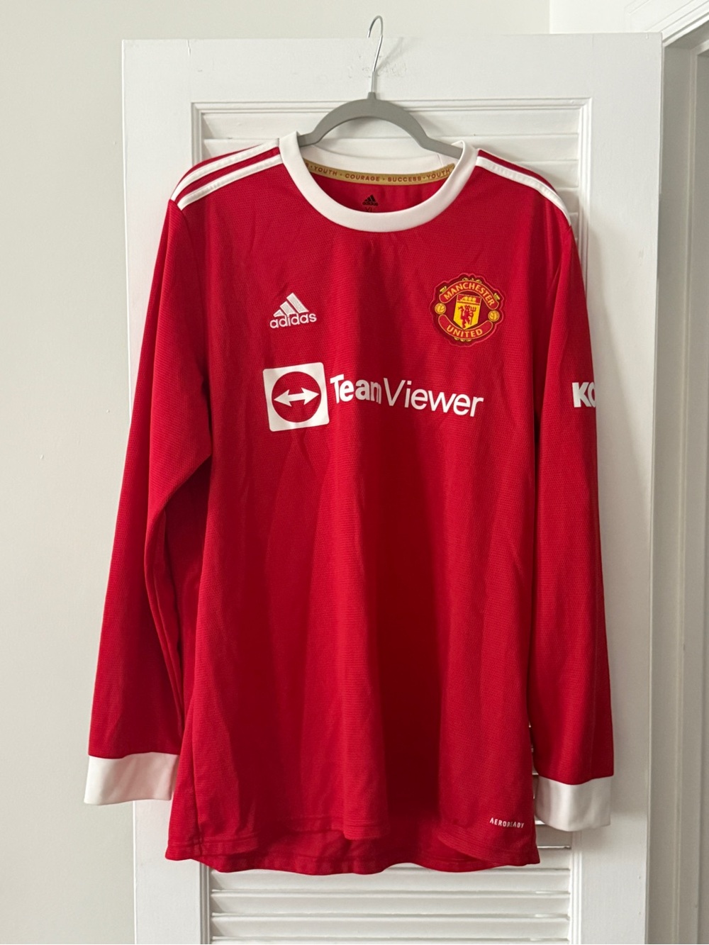 Manchester United 2021/22 Adidas Home Long-Sleeve Jersey (XL)